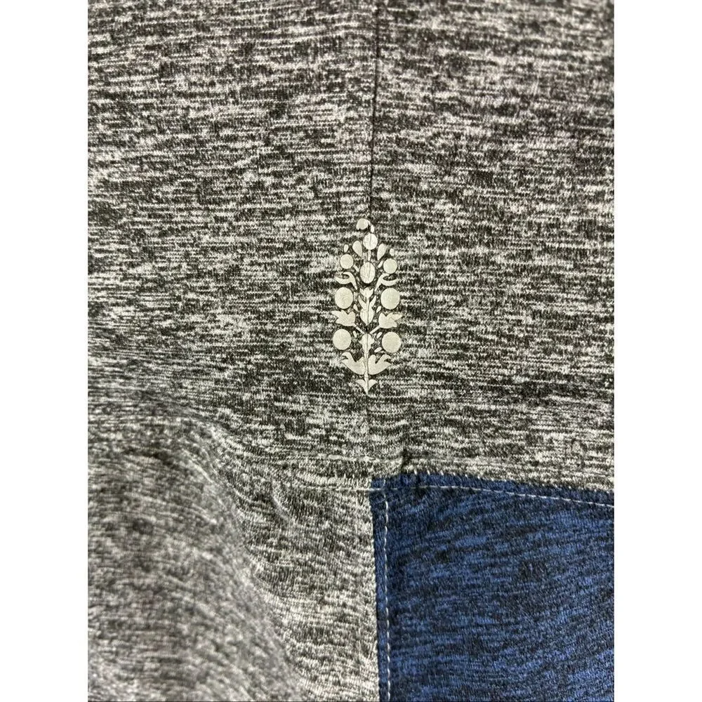 Free People Movement Boro Colorblock Leggings in Navy Blue and Gray Design Size